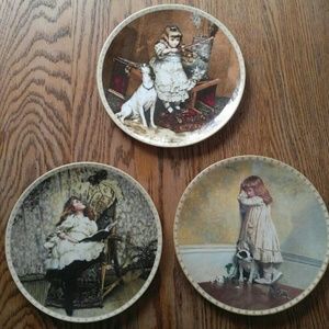 3 Charles Burton Barber Collector Plates